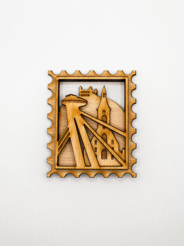 drevená magnetka - vyrobené v Labe